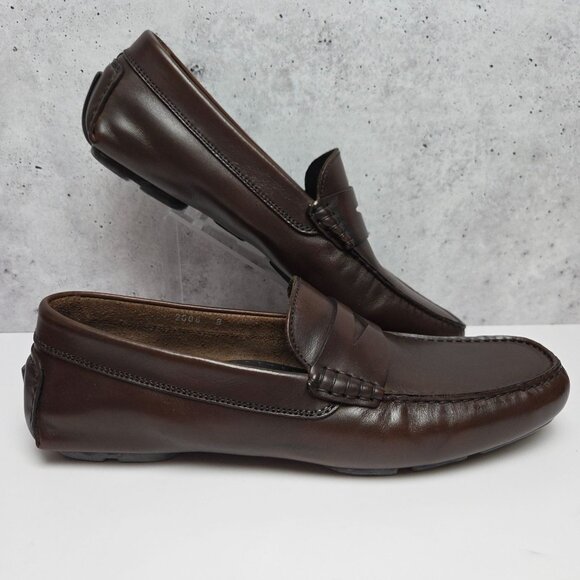 NWB To Boot New York Adam Derrick Harper Leather Loafers Men's 8M Made In Italy - Picture 1 of 11
